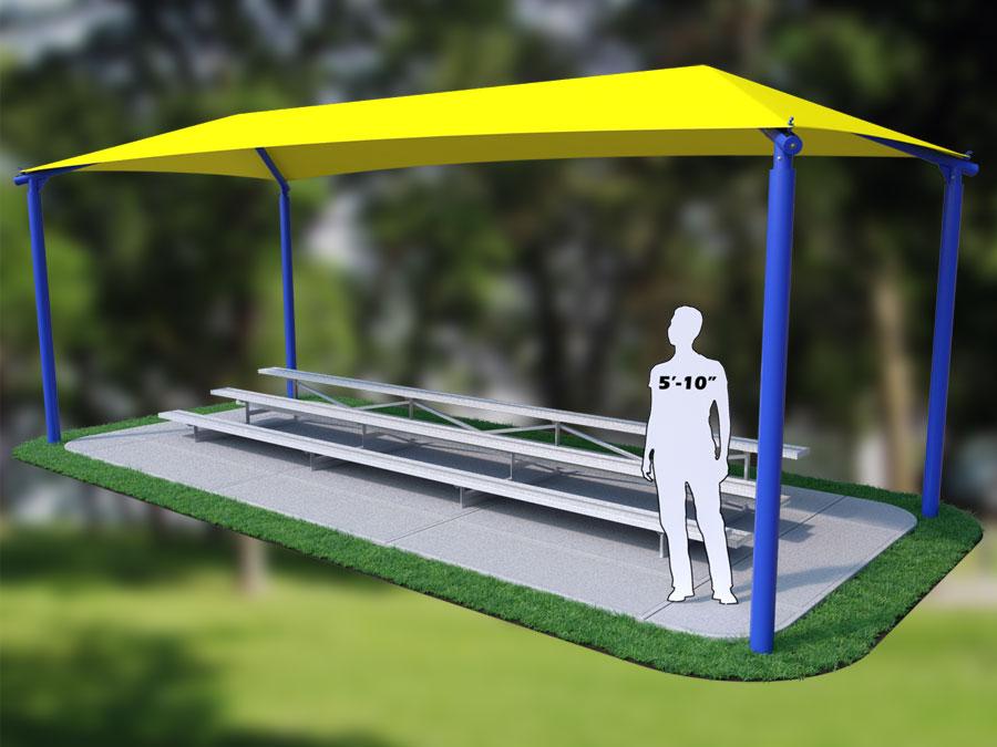 3 Row 21′ 4 Column Bleacher Shade