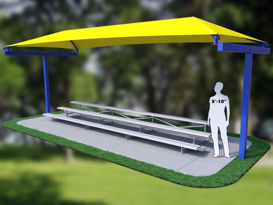 3 Row 21’T Column Bleacher Shade