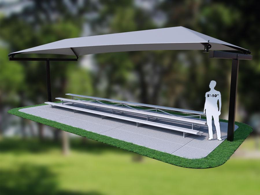 3 Row 27’T Column Bleacher Shade