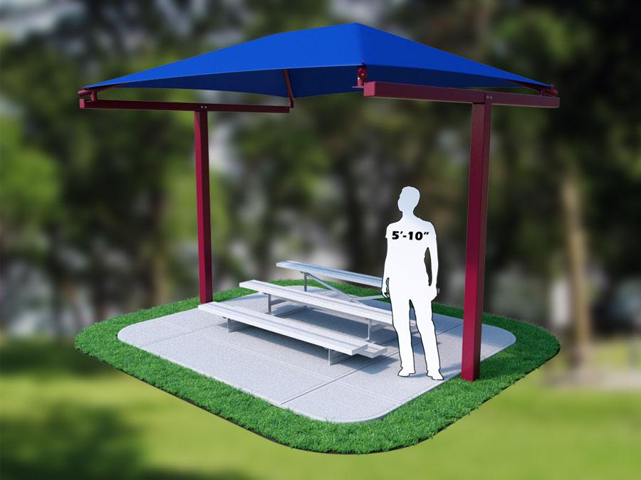 3 Row 7’T Column Bleacher Shade 3 Row 7'T Column Bleacher Shade