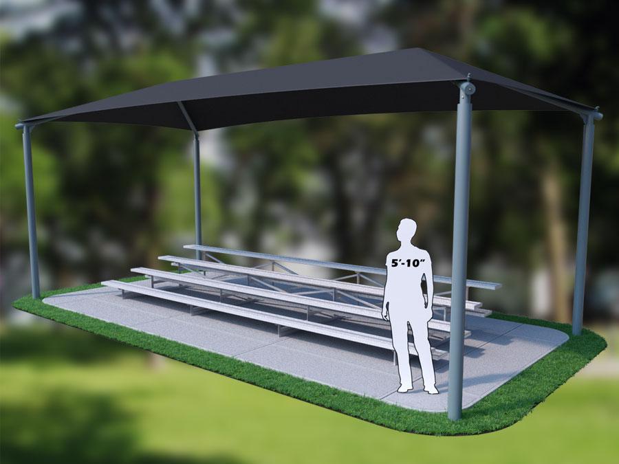 4 Row 21′ 4 Column Bleacher Shade 4 Row 21' 4 Column Bleacher Shade
