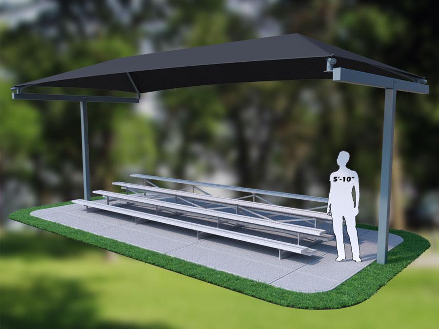 4 Row 21’T Column Bleacher Shade 4 Row 21'T Column Bleacher Shade