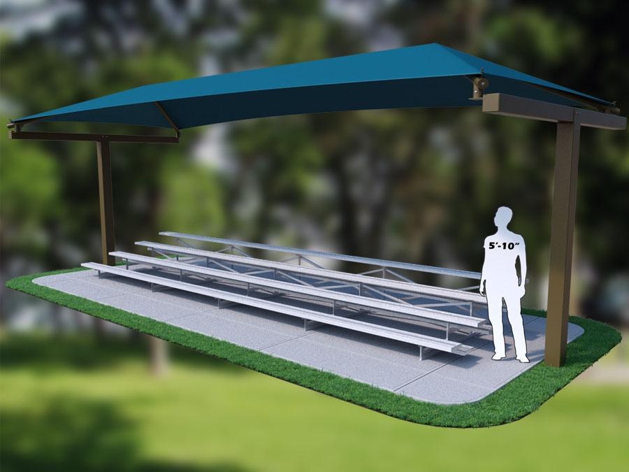 4 Row 27’T Column Bleacher Shade 4 Row 27'T Column Bleacher Shade