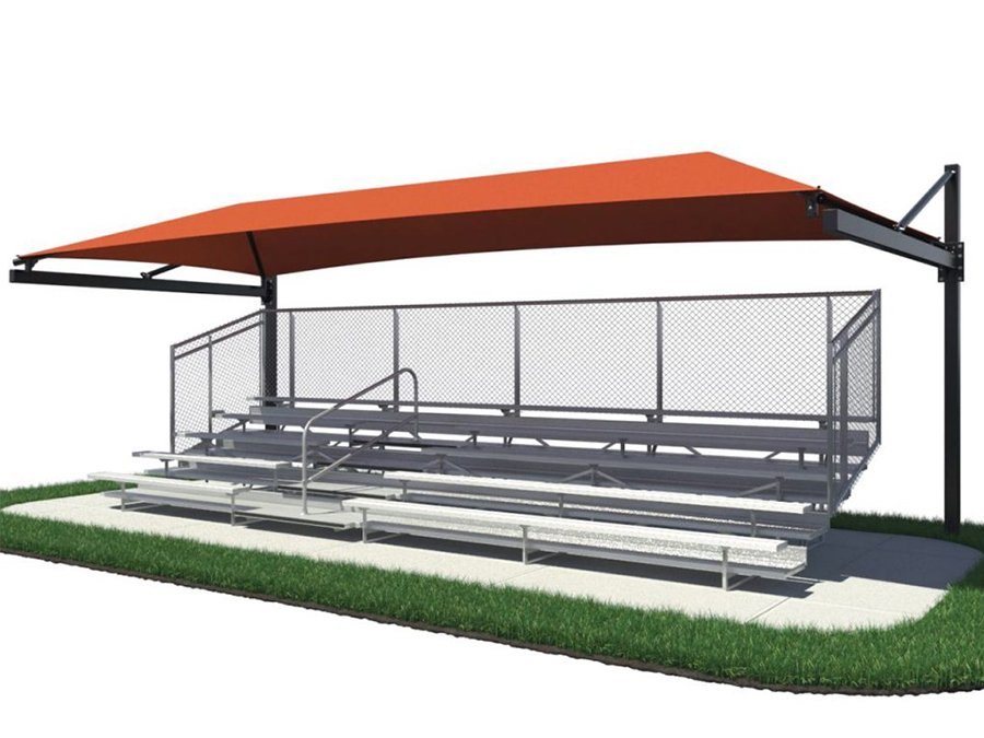 4 Row Suspended Cantilever Bleacher Shade 4 Row Suspended Cantilever Bleacher Shade
