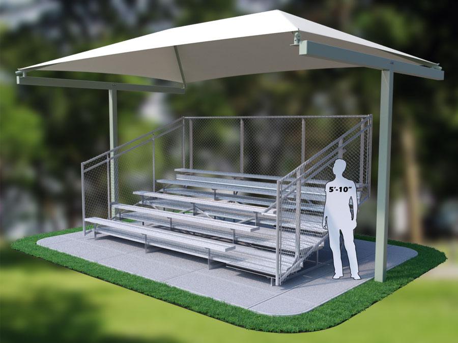 5 Row 15’T Column Bleacher Shade 5 Row 15'T Column Bleacher Shade