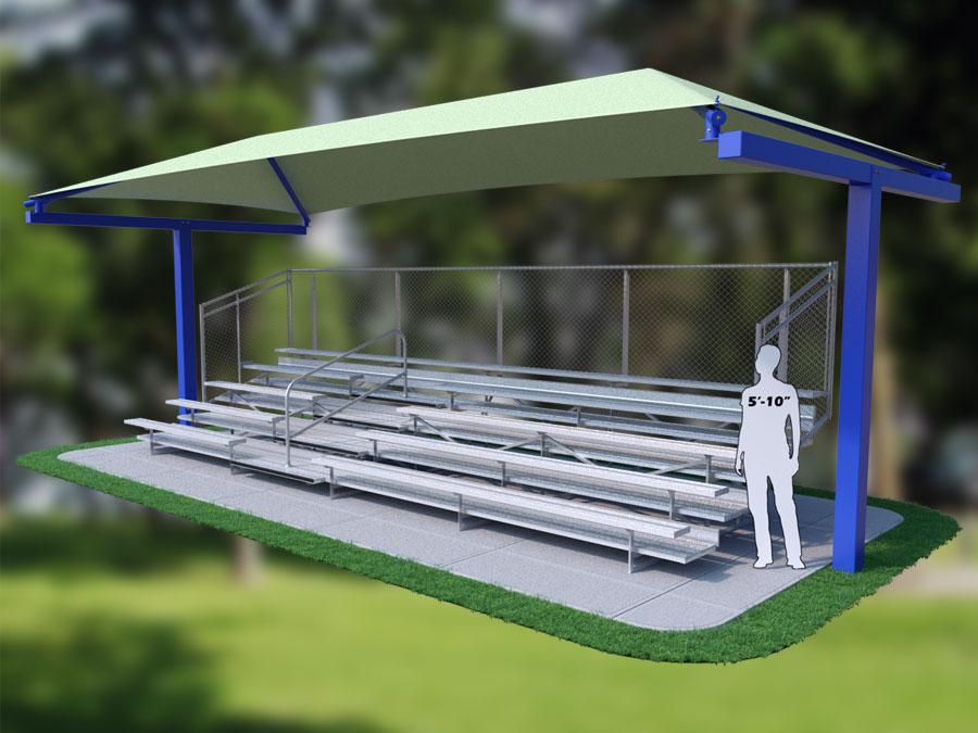 5 Row 27’T Column Bleacher Shade 5 Row 27'T Column Bleacher Shade